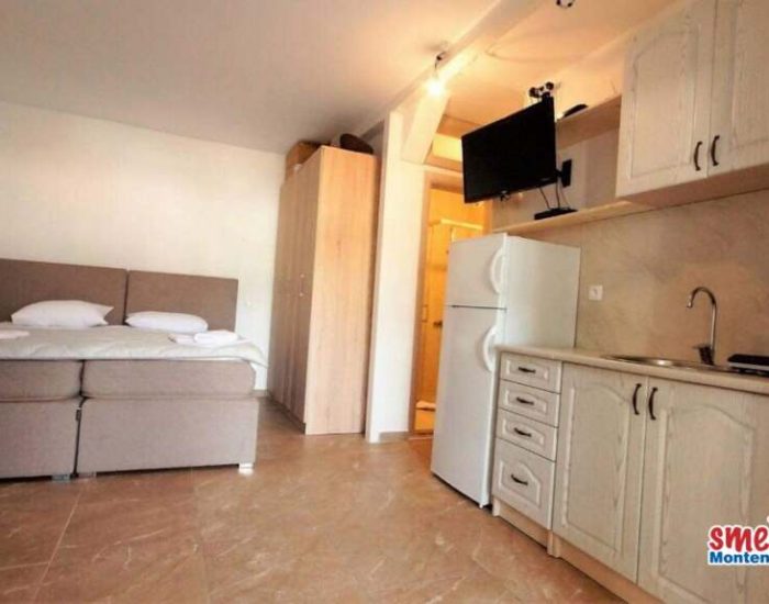 Kompletno opremljena kuhinja u apartmanu u Budvi